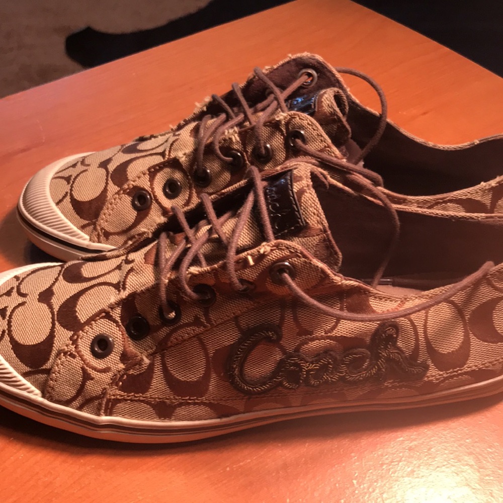 Authentic Stringless And Tattered Coach Sneakers - image 6